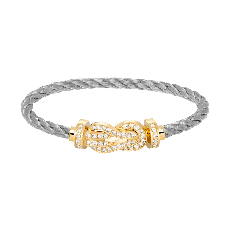 [AuraEcho]CHANCE LARGE 8 FIGURE BUCKLE FULLDIAMOND BRACELET GOLD