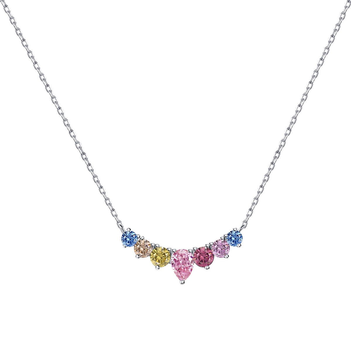 [AuraEcho]Dainty Colorful Heart Necklace