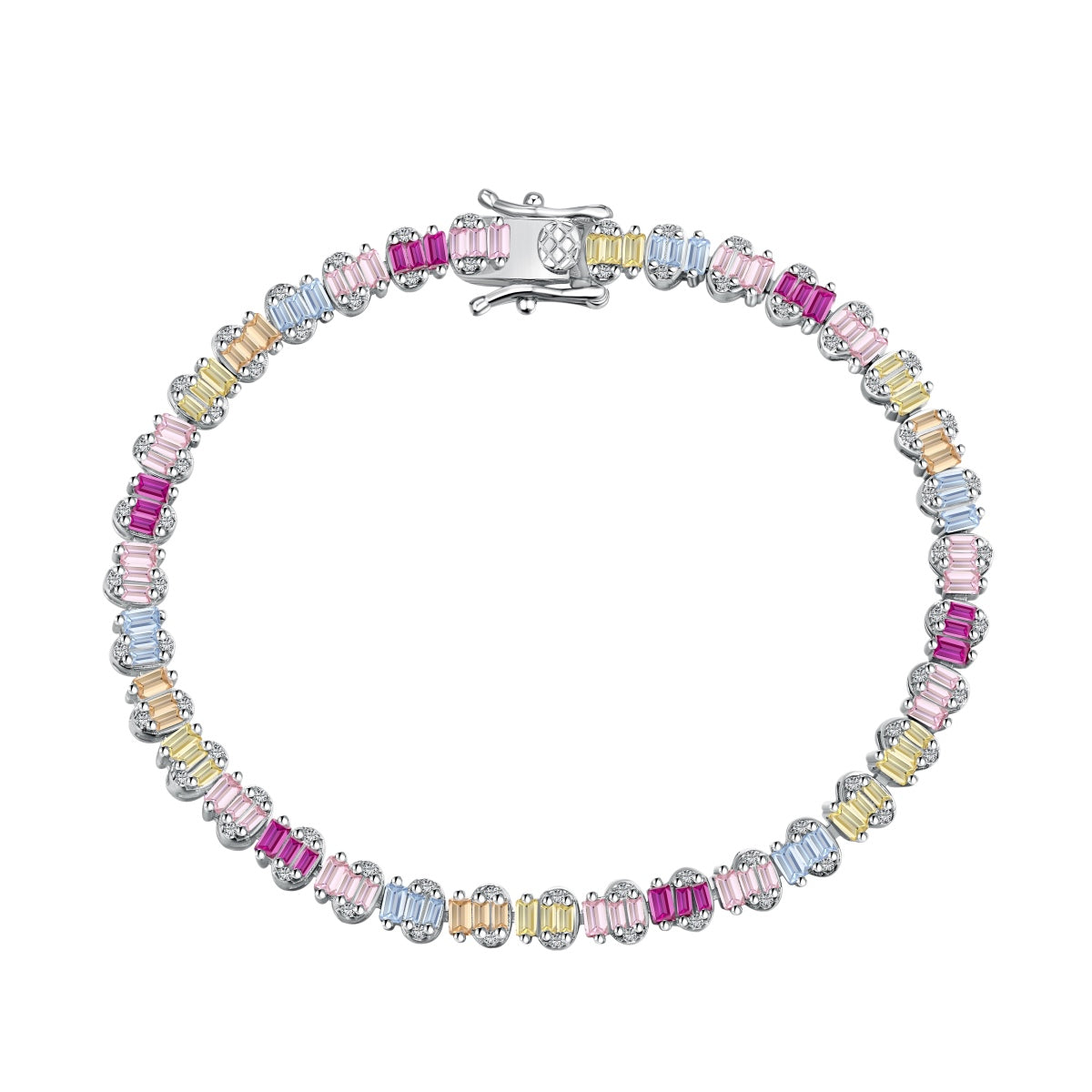 [AuraEcho]Delicate Colorful Emerald Cut Party Bracelet