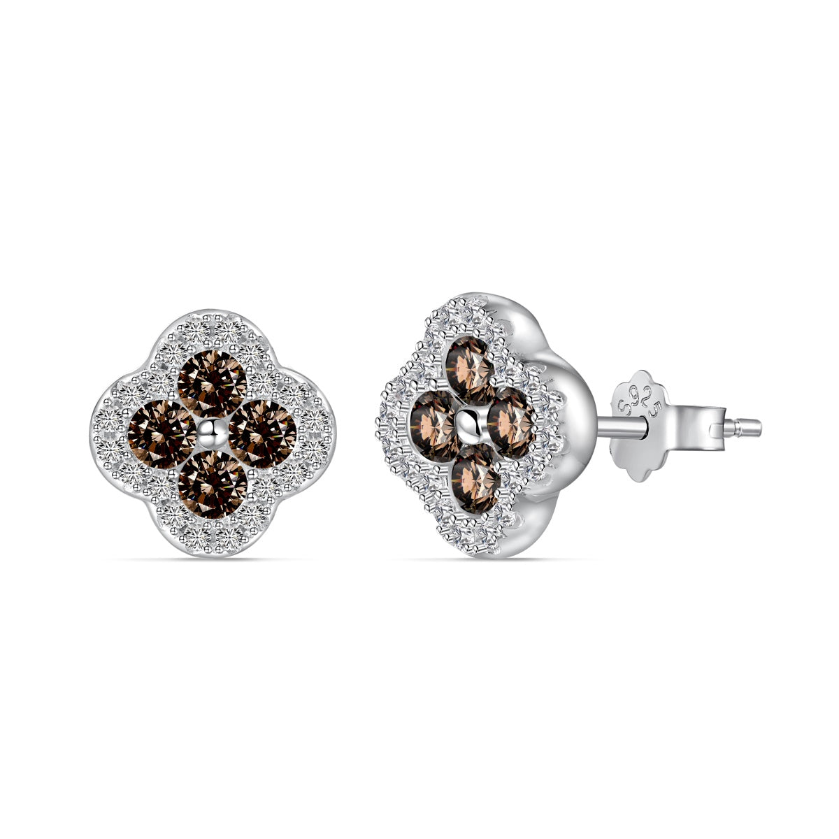 [AuraEcho]Four-Leaf Clover Flower Shaped Earrings