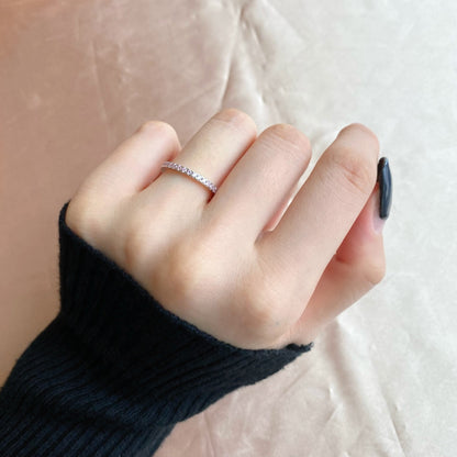 [AuraEcho]Delicate Sparkling Round Cut Daily Ring