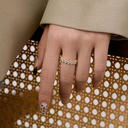 [AuraEcho]Delicate Enchanting Wave Shape Daily Ring