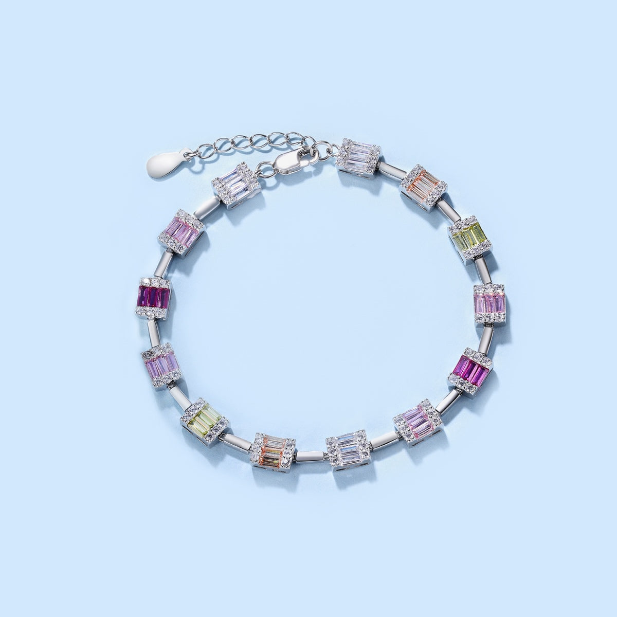 [AuraEcho]Dainty Charming Emerald Cut Daily Bracelet