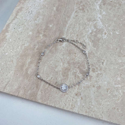 [AuraEcho]Dazzling Round Cut Shape Bracelet
