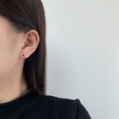 [AuraEcho]Sparkling Colorful Round Shape Earrings