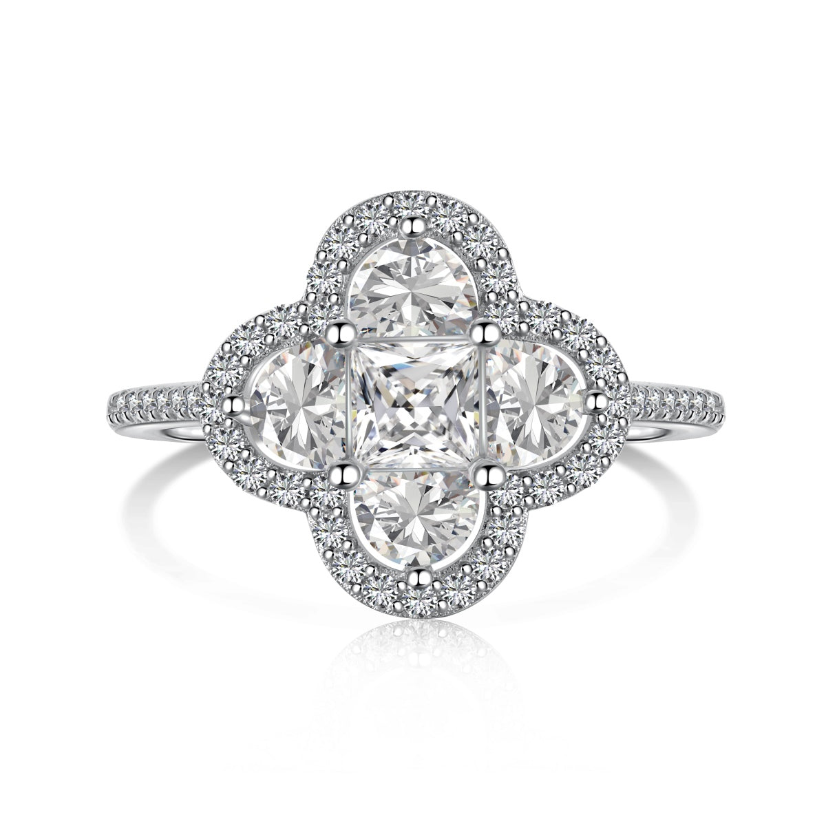 [AuraEcho]Luxurious Eternity Flower Shape Banquet Ring