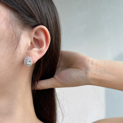 [AuraEcho]Delicate Gorgeous Pear Cut Daily Earrings