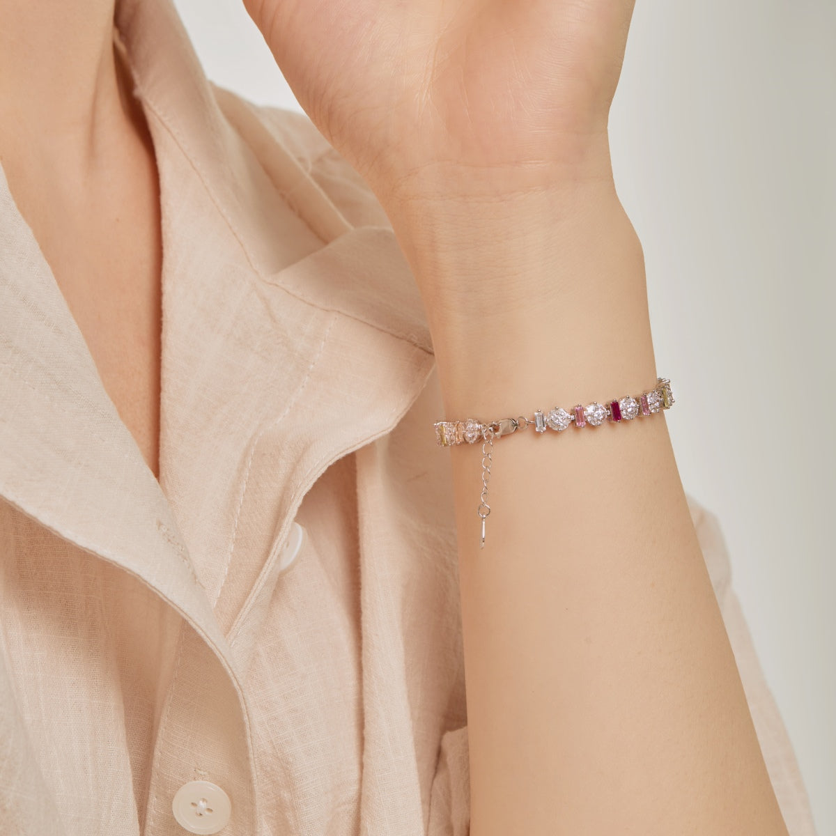 [AuraEcho]Radiant Colorful Round Shape Daily Bracelet