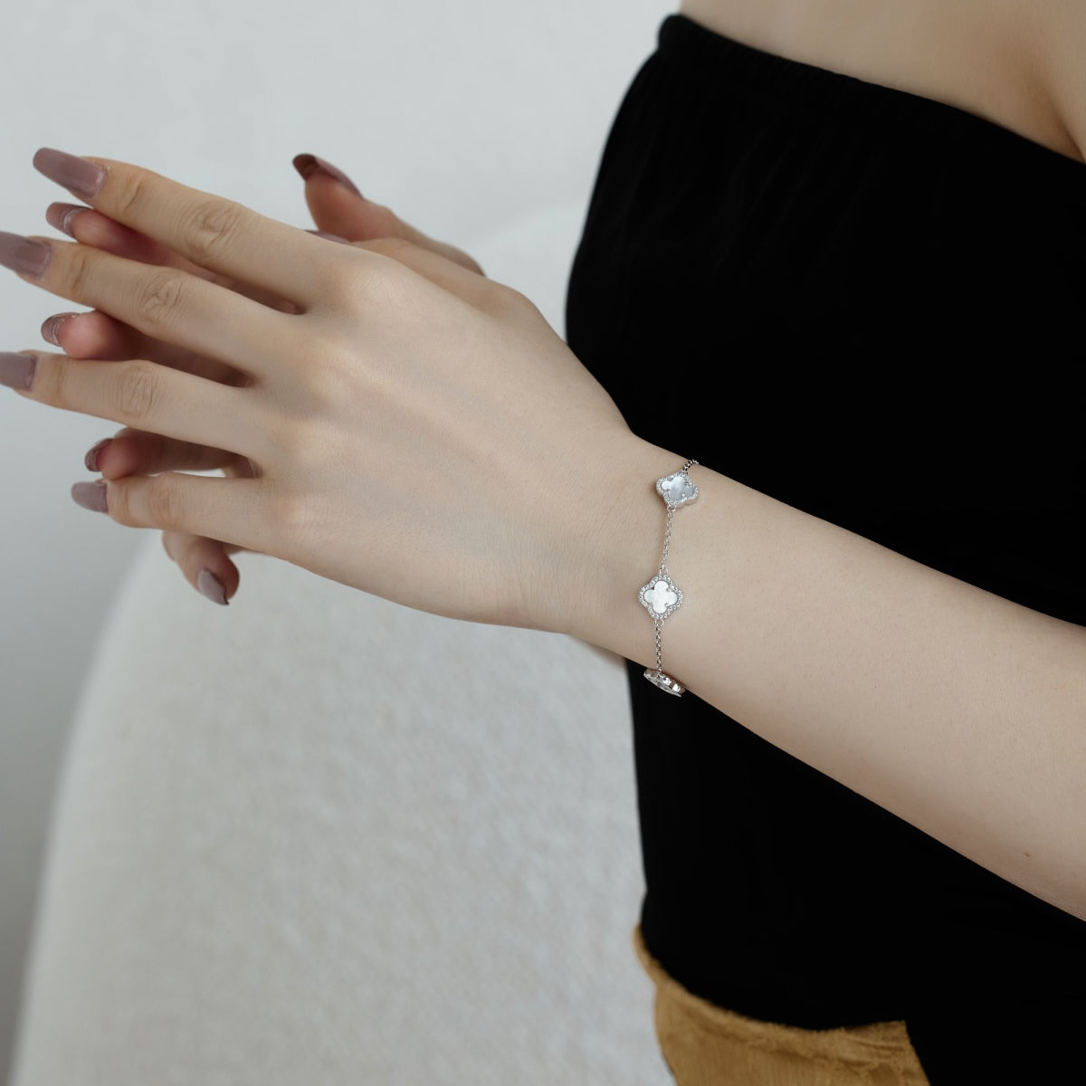 [AuraEcho]Four-Leaf Clover Exquisite Bracelet