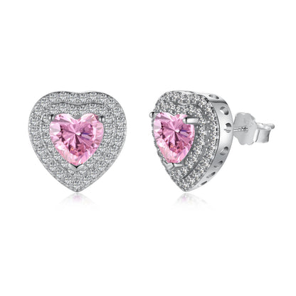 [AuraEcho]Dazzling Heart Shape Lover Earrings