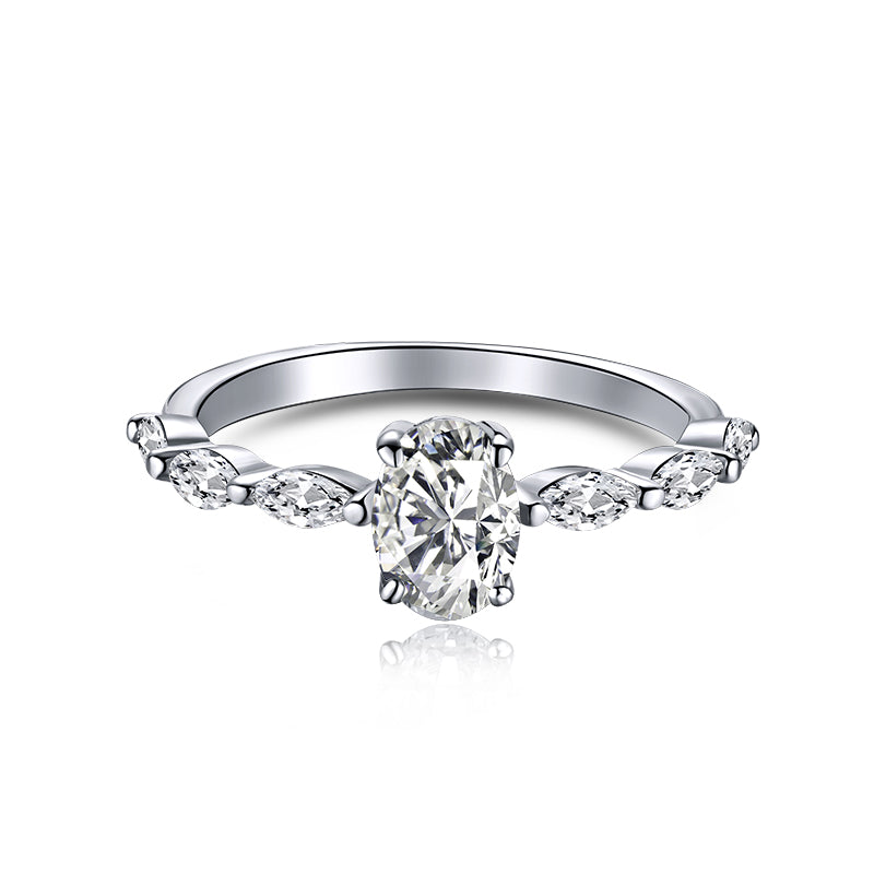[AuraEcho]0.75 Carat Luxurious Vibrant Elongated Cushion Cut Daily Ring
