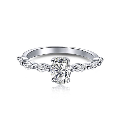 [AuraEcho]0.75 Carat Luxurious Vibrant Elongated Cushion Cut Daily Ring