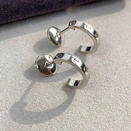 [AuraEcho]LOVE EARRINGS 2.65MM SILVER