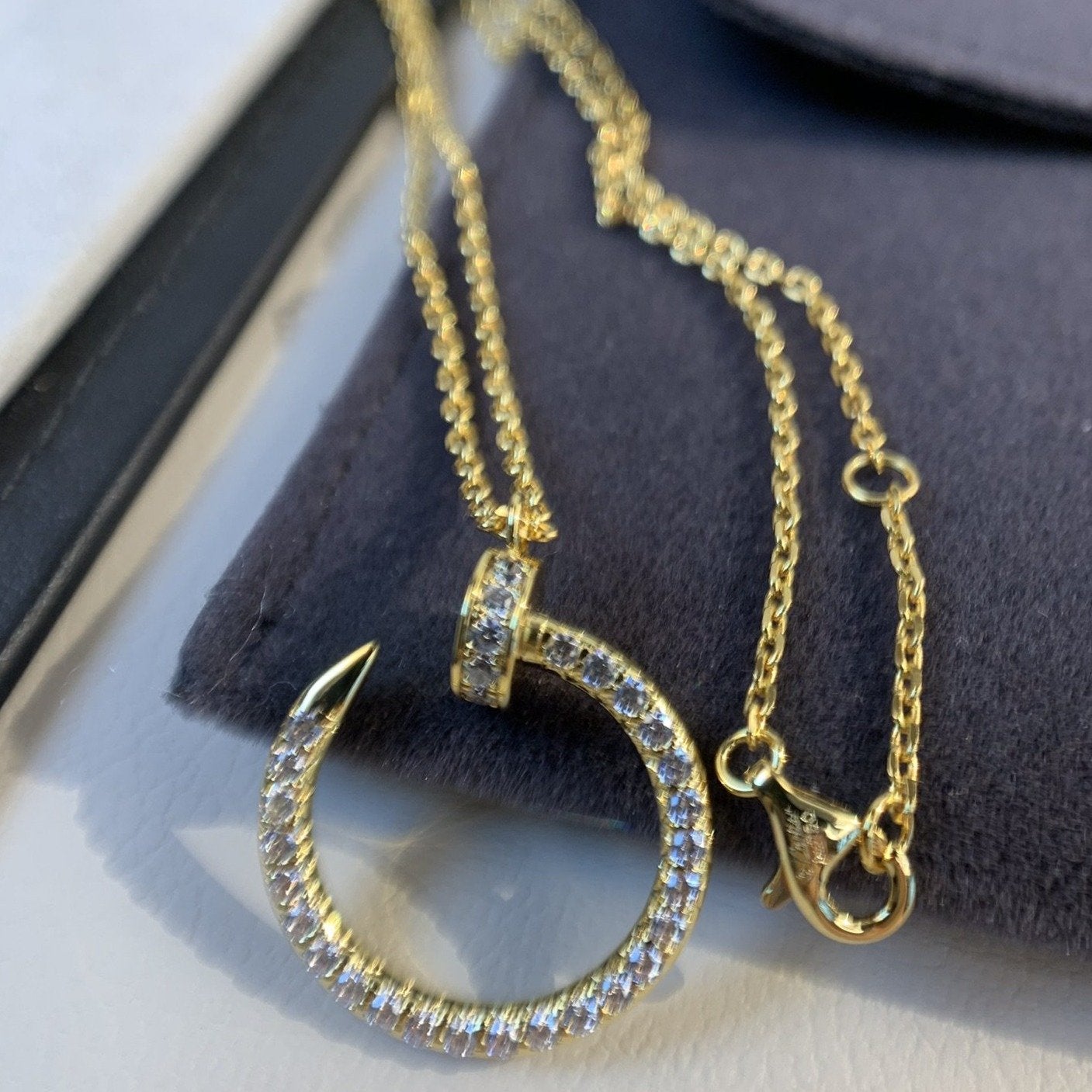 [AuraEcho]JUSTE NECKLACE GOLD DIAMONDS