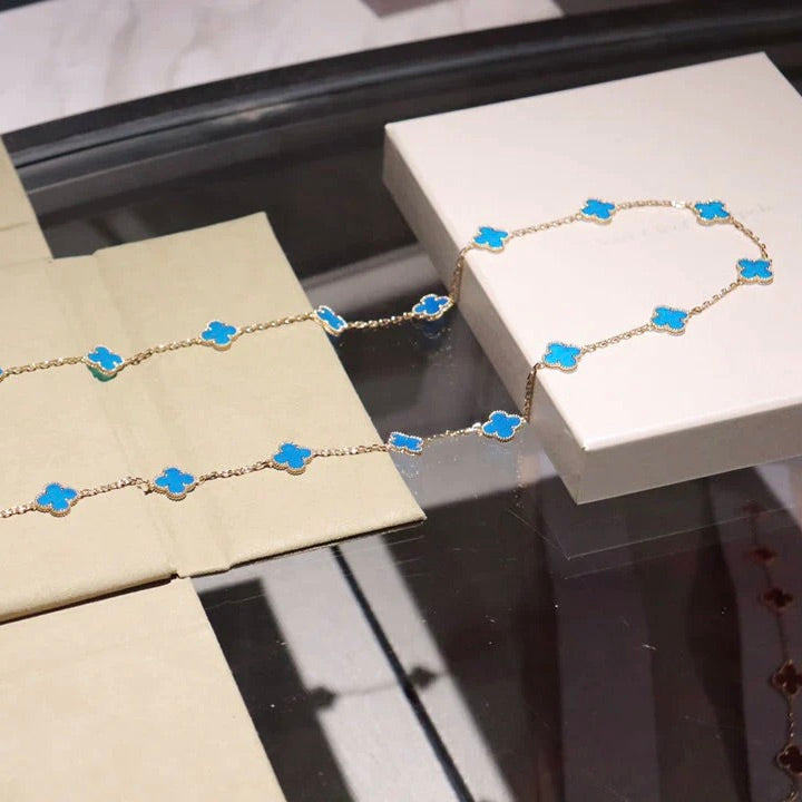 [AuraEcho]CLOVER 20 MOTIFS TURQUOISE GOLD