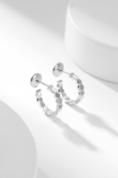[AuraEcho]BEE LOVE DIAMOND HOOP EARRINGS