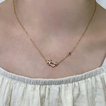 [AuraEcho]FORCE 10 DIAMOND PINK GOLD NECKLACE