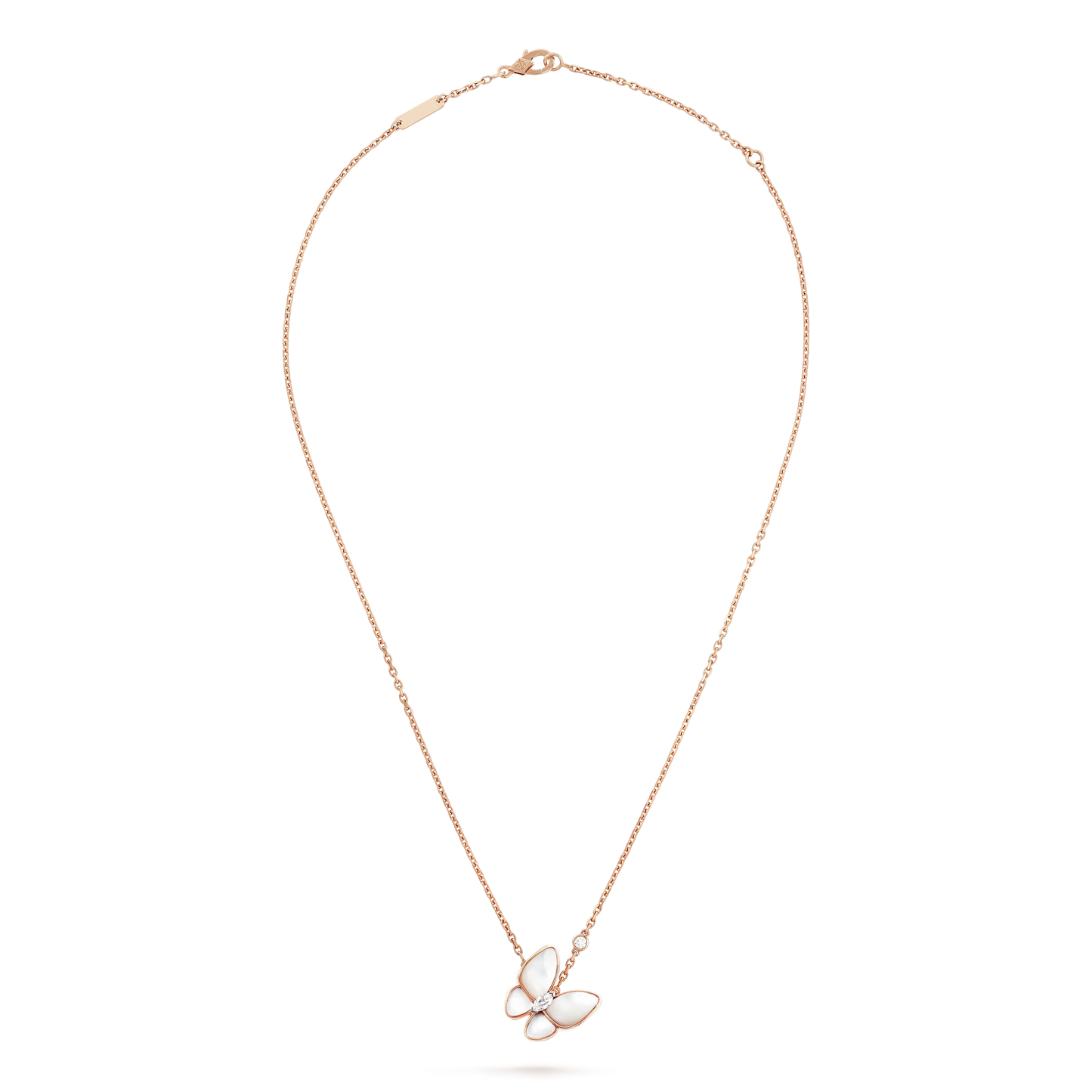 [AuraEcho]BUTTERFLY MOP DIAMOND NECKLACE