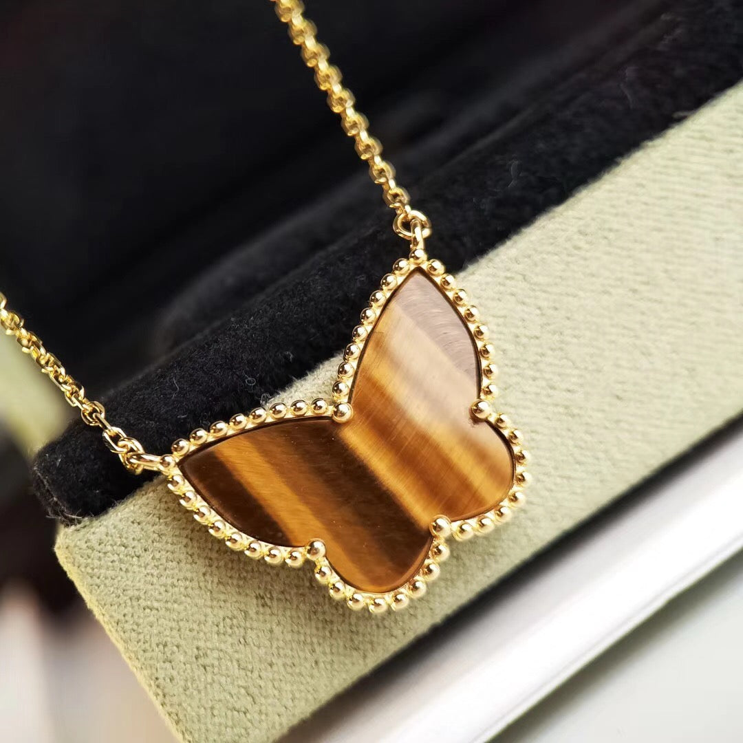 [AuraEcho] TIGER__ EYE BUTTERFLY NECKLACE