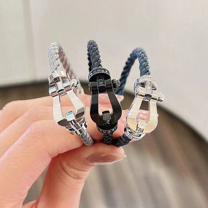 [AuraEcho]FORCE LARGE HORSESHOE NO DIAMOND BRACELET SILVER