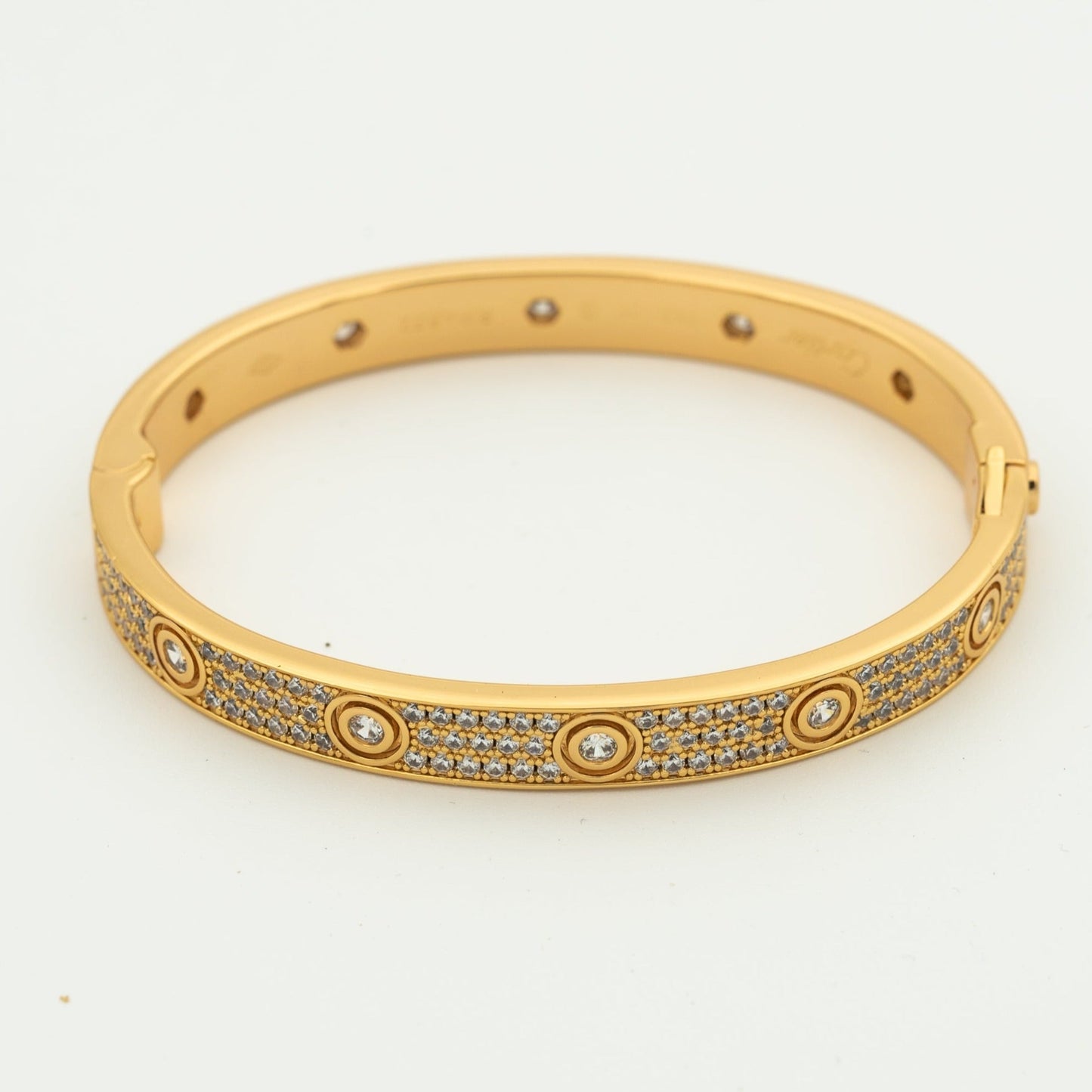 [AuraEcho]LOVE BRACELET 6.1MM DIAMOND-PAVED 10 BIG DIAMONDS