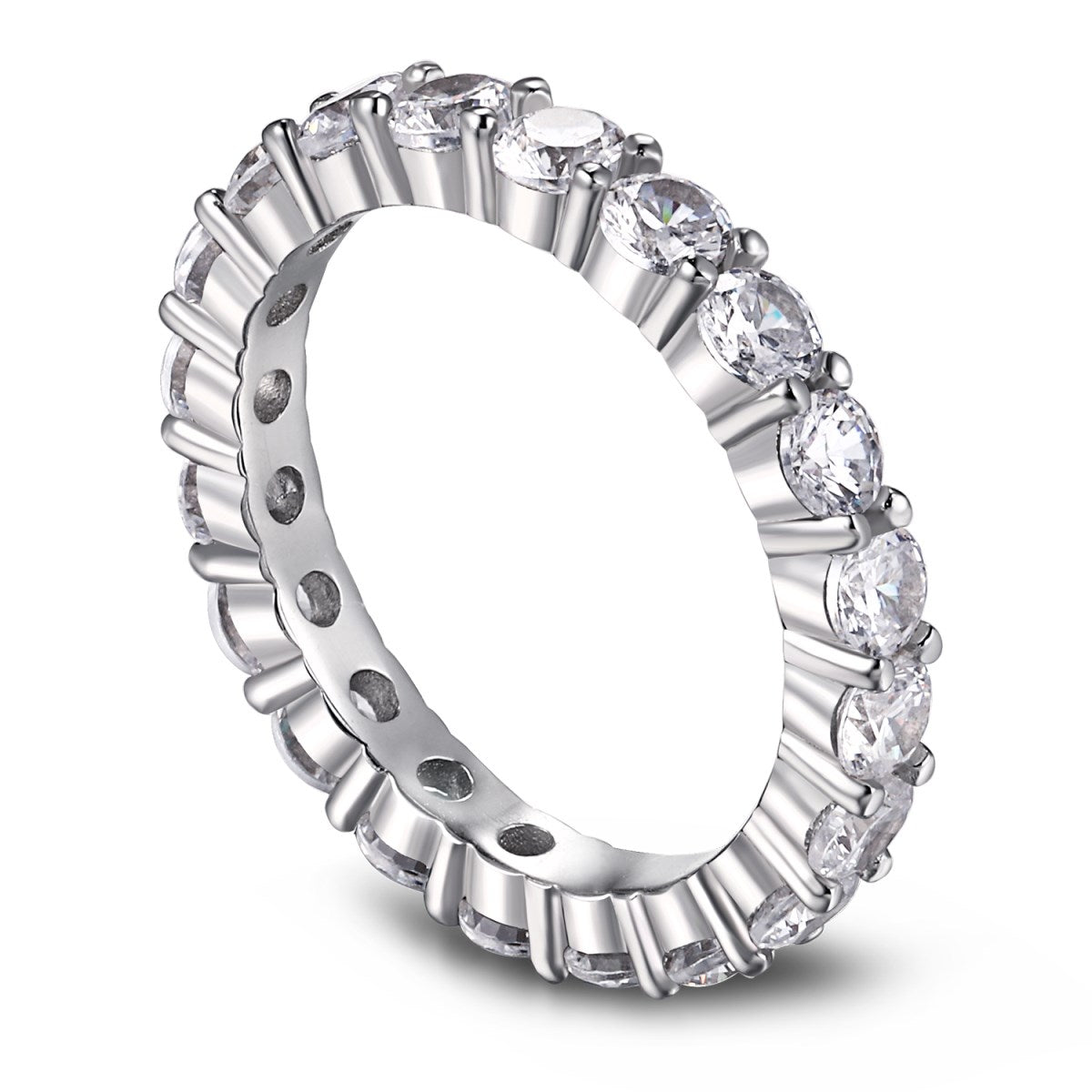 [AuraEcho]Sparkling Round Cut Tennis Ring