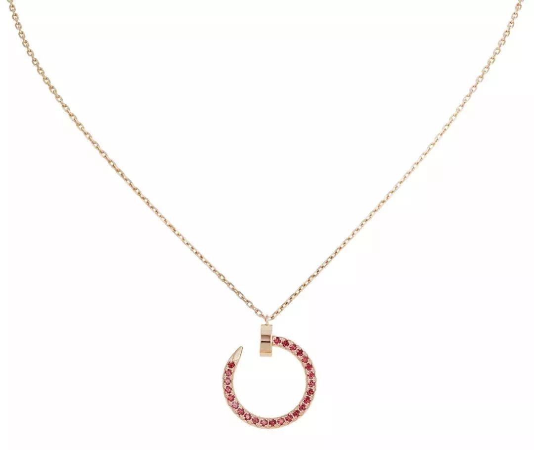 [AuraEcho]JUSTE NECKLACE GOLD RED DIAMONDS