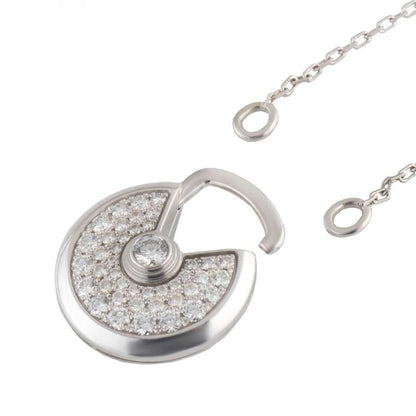 [AuraEcho]AMULETTE SILVER FULL DIAMOND NECKLACE