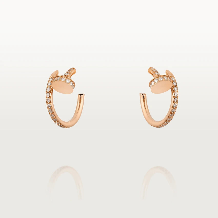 [AuraEcho]JUSTE EARRINGS 12.75MM PINK GOLD DIAMOND