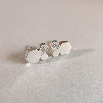 [AuraEcho]BEE LOVE SILVER DIAMOND EARRINGS