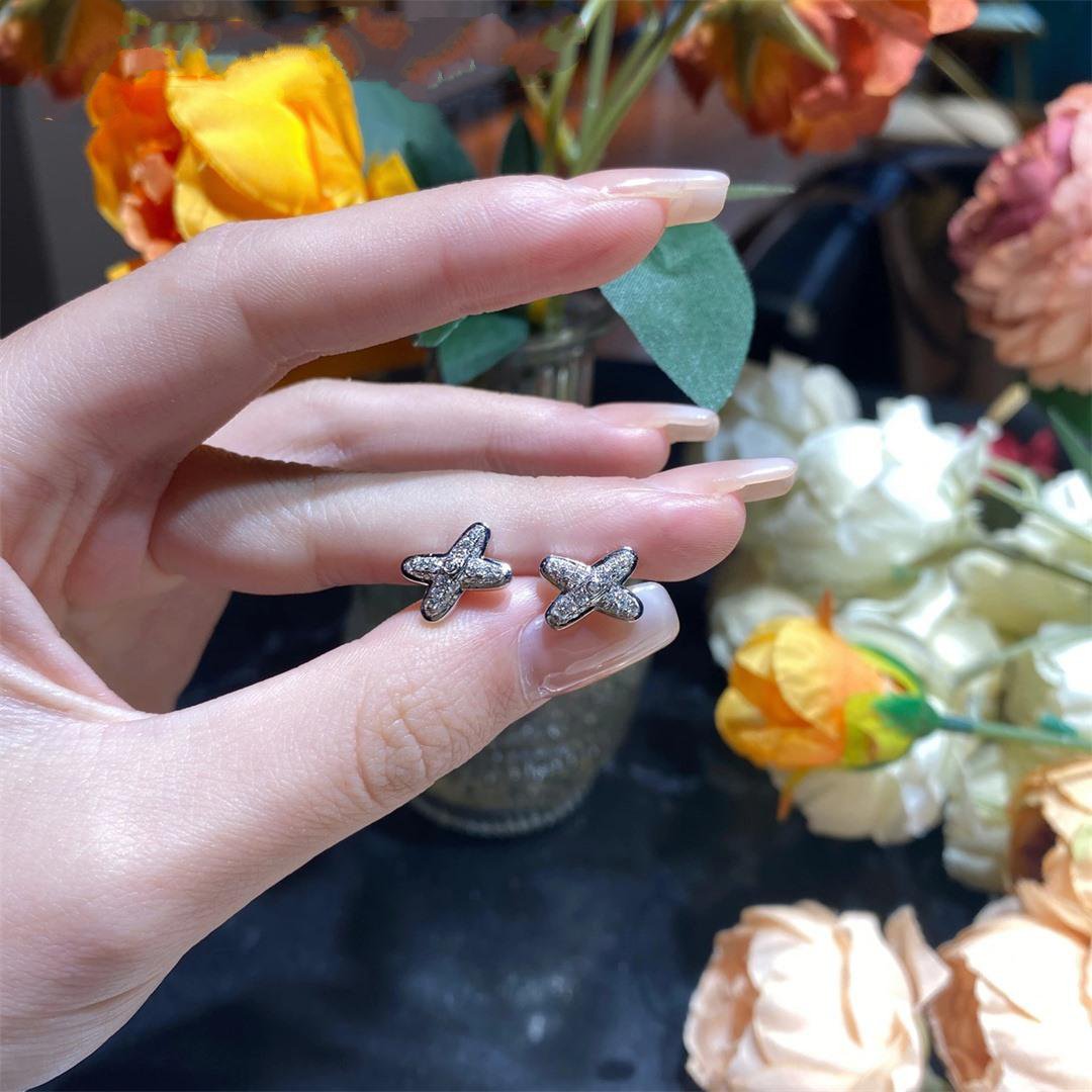 [AuraEcho]JEUX DE SILVER DIAMOND EARRINGS