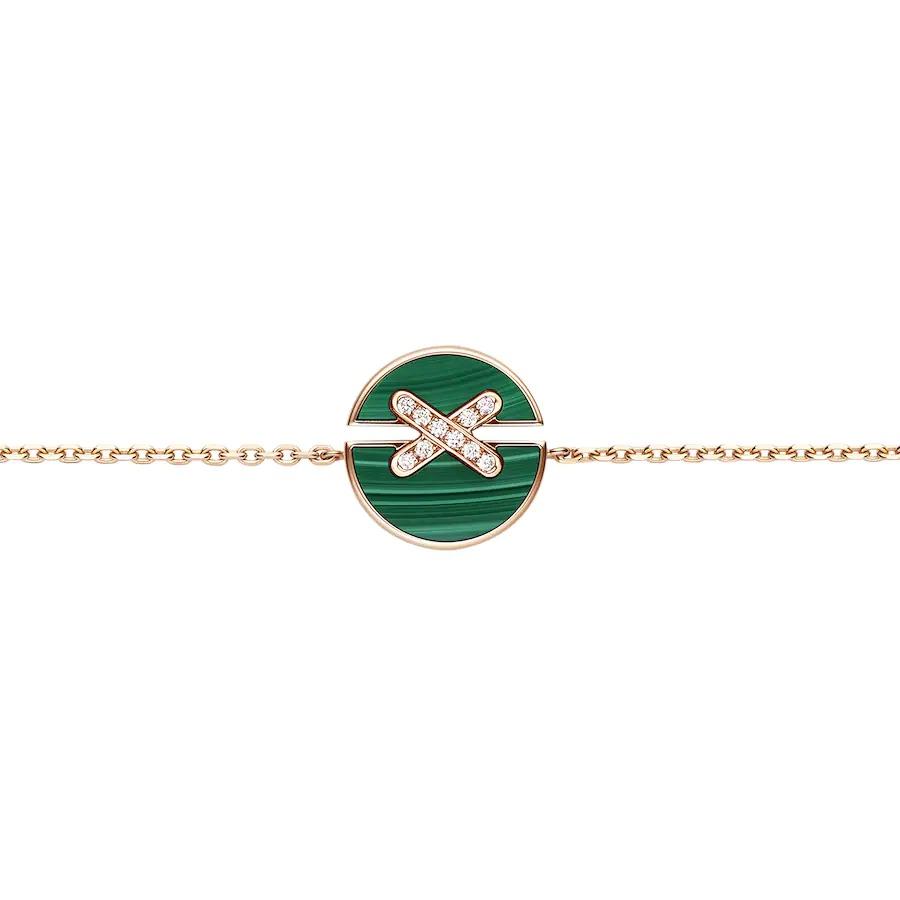 [AuraEcho]JEUX DE BRACELET MALACHITE PINK GOLD DIAMONDS