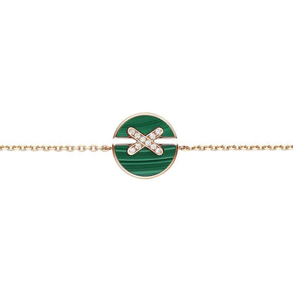 [AuraEcho]JEUX DE BRACELET MALACHITE PINK GOLD DIAMONDS