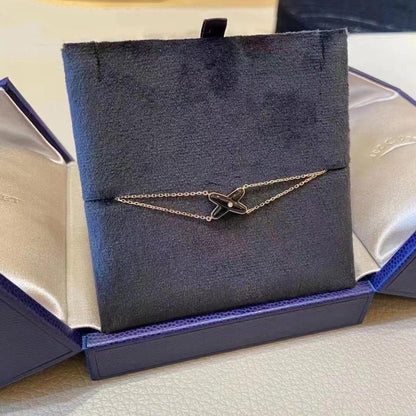 [AuraEcho]JEUX BRACELET ONYX PINK GOLD 1 DIAMOND