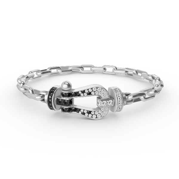 [AuraEcho]FORCE LARGE HORSESHOE CLASP  METAL BRACELET