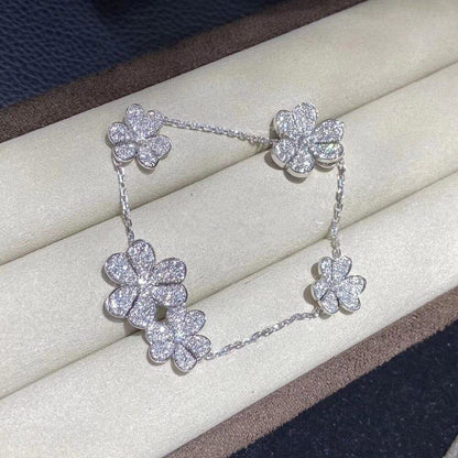 [AuraEcho]FRIVOLE SILVER 5 FLOWERS BRACELET