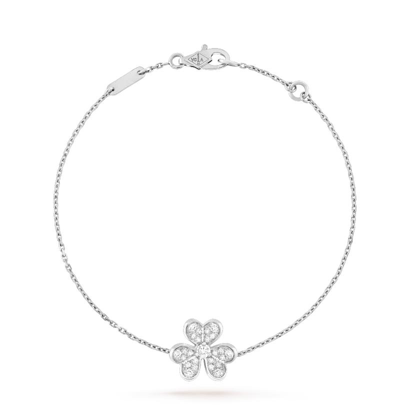 [AuraEcho]FRIVOLE SILVER FLOWER DIAMOND BRACELET