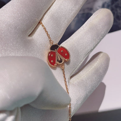 [AuraEcho]LUCKY SPRING 1 MOTIF PINK GOLD BRACELET