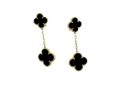 [AuraEcho]CLOVER 2 MOTIFS  EARRINGS (MULTIPLE CHOICESC